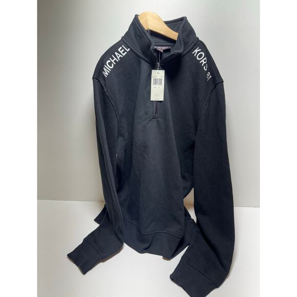 Michael Kors 81 1/4 Zip Men’s Black Pullover Sweater Sz XL Preppy Retails 89.50 - Picture 1 of 13